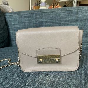 Furla gray crossbody bag